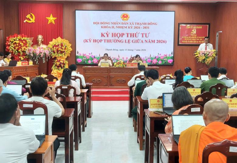 Hội đồng nhân dân xã Thạnh Đông tổ chức Kỳ họp thứ tư (kỳ họp thường lệ giữa năm 2026)