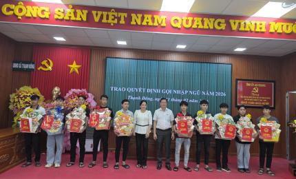 Xã Thạnh Đông Trao Quyết định gọi công dân nhập ngũ năm 2026